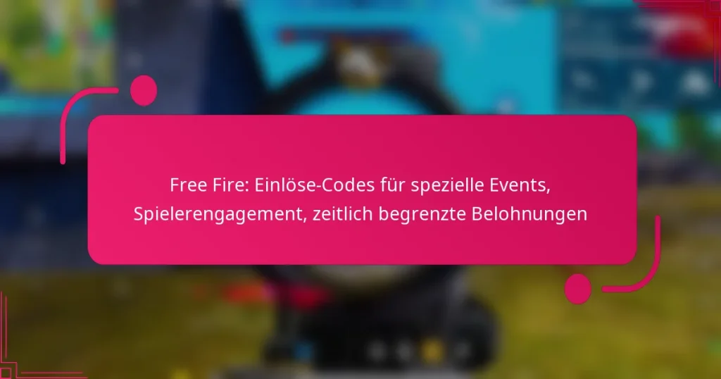 Free Fire: Einlöse-Codes für spezielle Events, Spielerengagement, zeitlich begrenzte Belohnungen